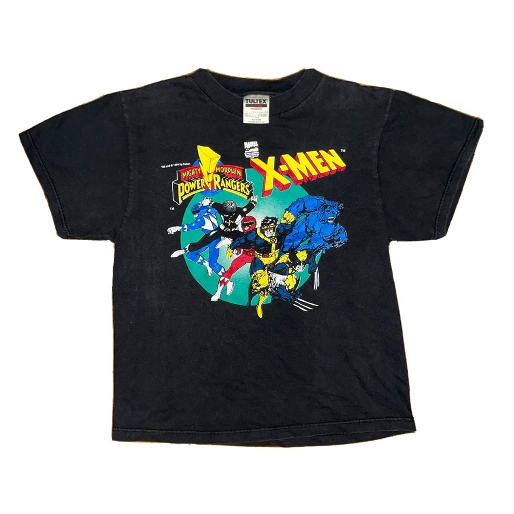 Vintage Marvel, X-men Power Rangers tee